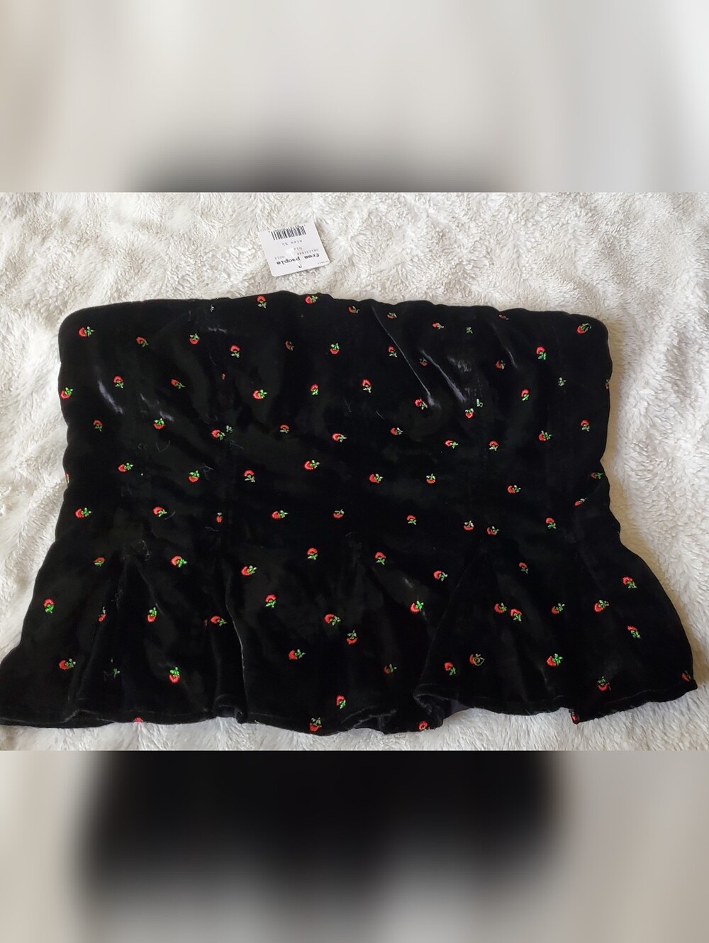 FREE PEOPLE Stretch Tube Top Tiny Roses Size XL NWT